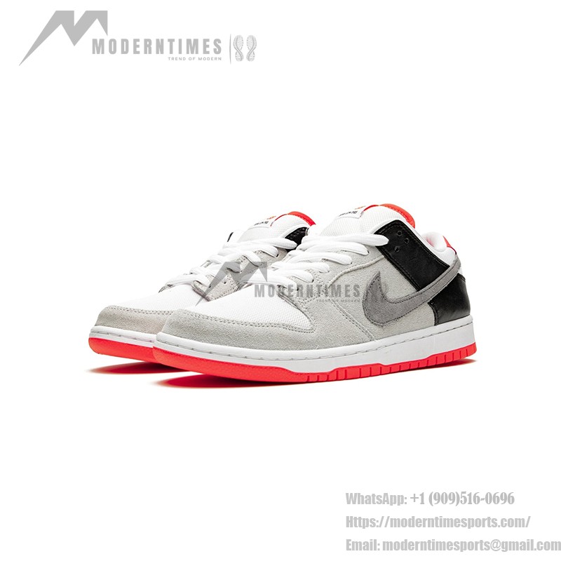 Nike SB Dunk Low "Infrared" CD2563-004 Skate Shoes - Retro Gray and Red Colorway