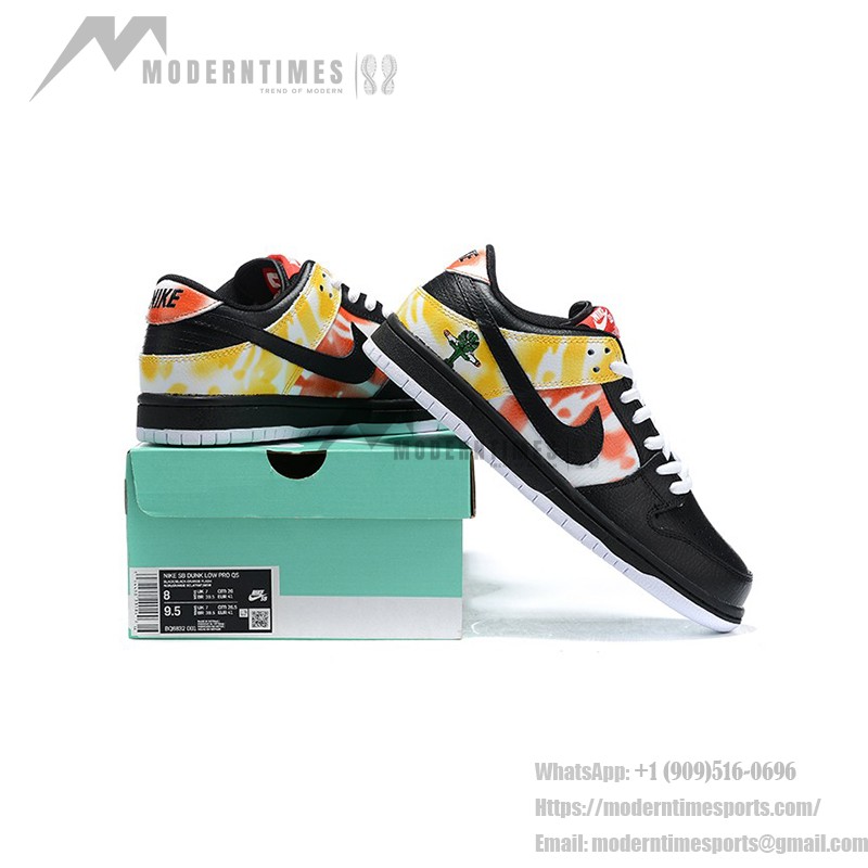 Nike SB Dunk Low “Raygun Tie-Dye” Skate Shoes BQ6832-001 - Bold Tie-Dye Design with Durable Comfort for Skateboarding