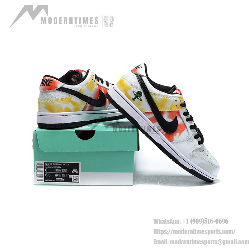 Nike SB Dunk Low “Raygun Tie-Dye” Skate Shoes BQ6832-101 - Vibrant Tie-Dye Design with Durable Comfort for Skating