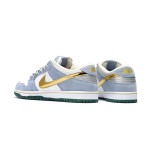 Nike SB Dunk Low "Sean Cliver" DJ2519-400 Skate Shoes - Blue White Gold Metallic