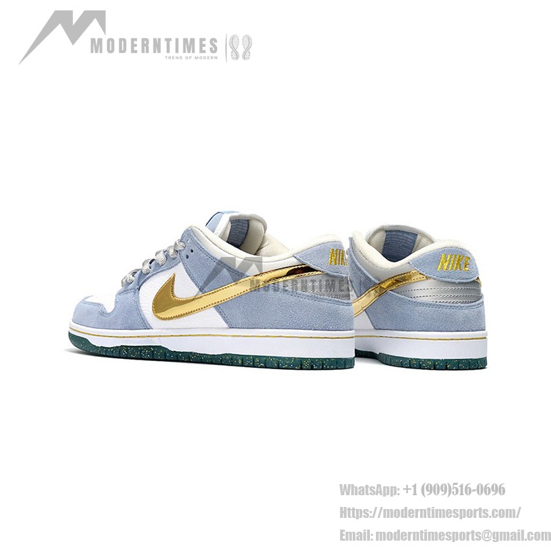 Nike SB Dunk Low "Sean Cliver" DJ2519-400 Skate-Schuhe - Blau Weiß Gold Metallic