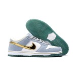 Nike SB Dunk Low "Sean Cliver" DJ2519-400 Skate Shoes - Blue White Gold Metallic