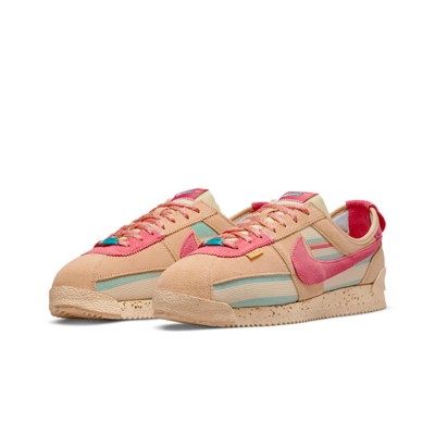 Nike Union LA x Cortez SP Sesame DR1413-200 - Unique Earth-Toned Sneakers with Sustainable Materials and Vibrant Pink Accents