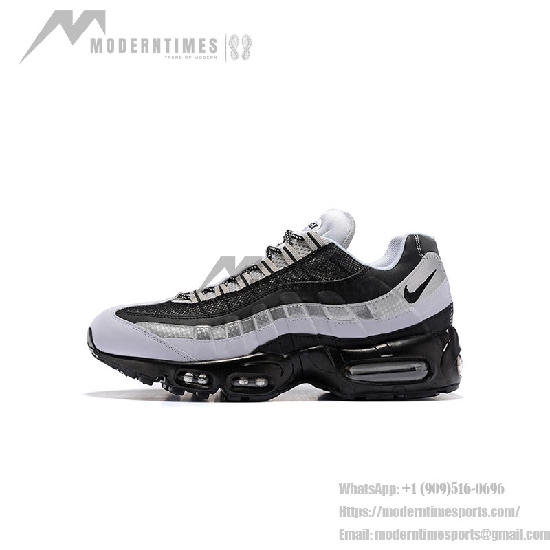 Nike Air Max 95 Essential 749766-005 Schwarz und Wolf Grau Sneakers Seitenansicht