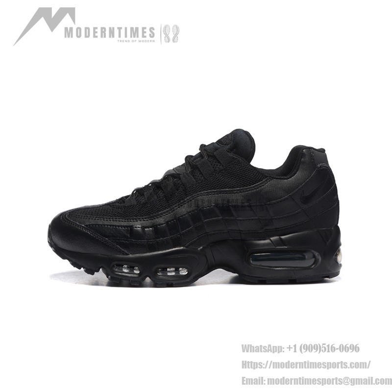 Nike Air Max 95 Triple Black 807443-001 Vollschwarze klassische Sneaker