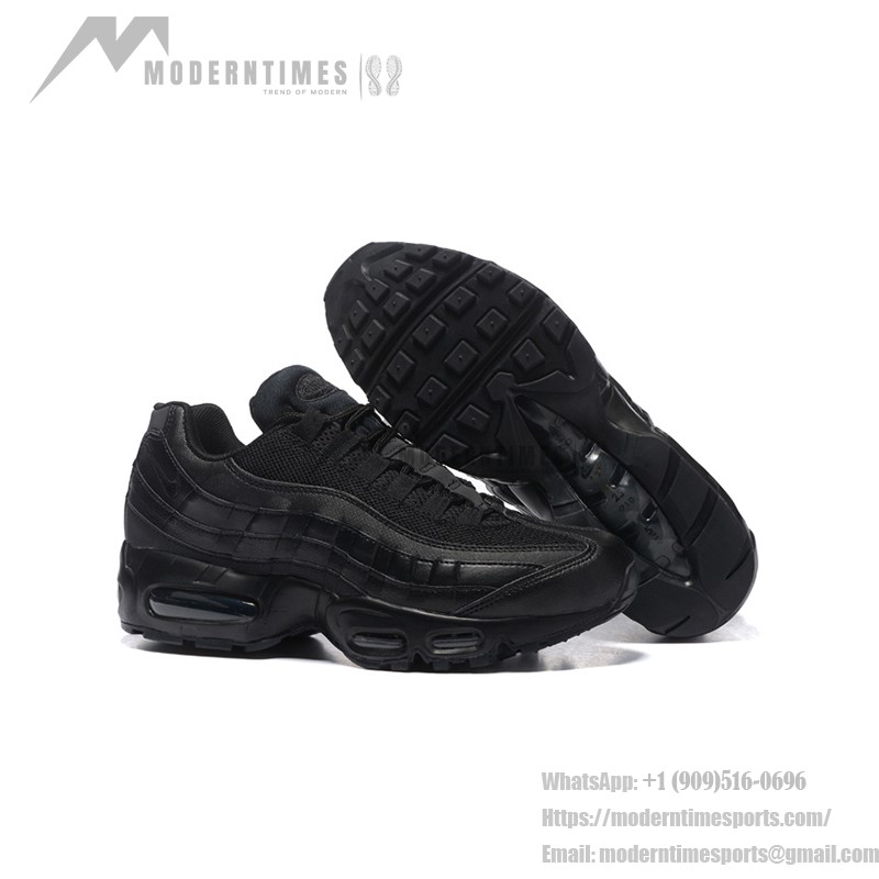 Nike Air Max 95 Triple Black 807443-001 Vollschwarze klassische Sneaker