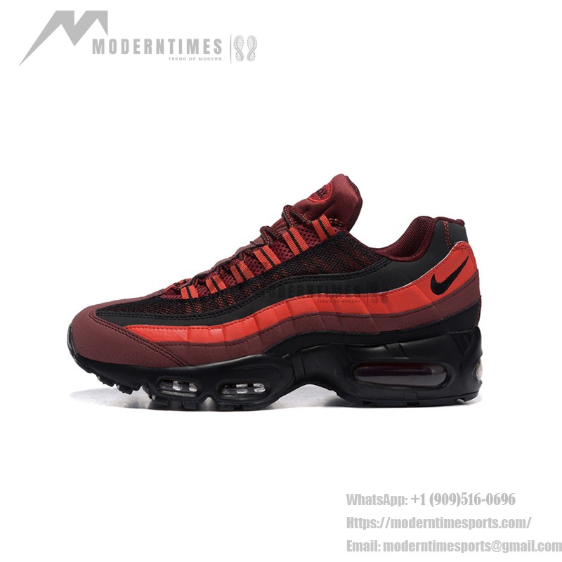 Nike Air Max 95 Essential 749766-600 レッド＆ブラック スニーカー 側面図