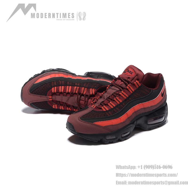 Nike Air Max 95 Essential 749766-600 レッド＆ブラック スニーカー 側面図