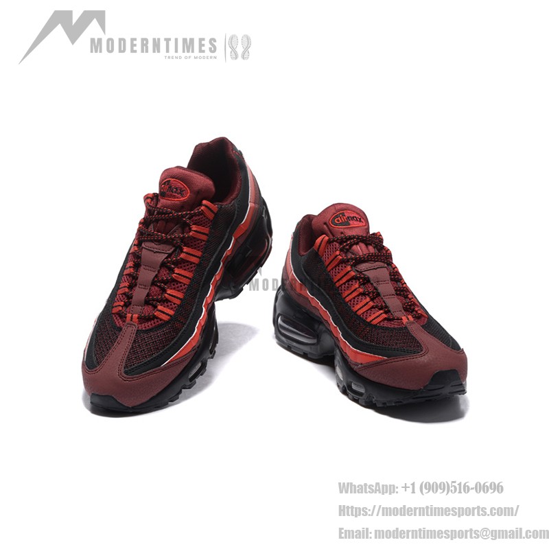 Nike Air Max 95 Essential 749766-600 レッド＆ブラック スニーカー 側面図