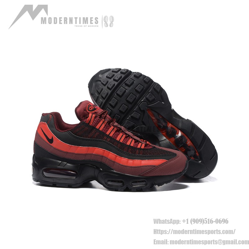 Nike Air Max 95 Essential 749766-600 レッド＆ブラック スニーカー 側面図