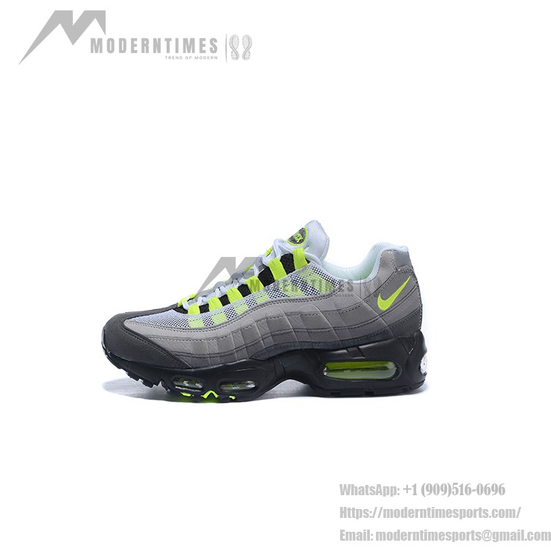 Nike Air Max 95 Essential 554970-071 in Gray and Neon Green