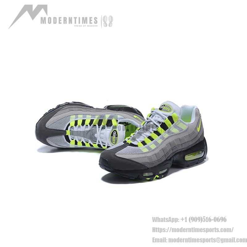 Nike Air Max 95 Essential 554970-071 in Gray and Neon Green