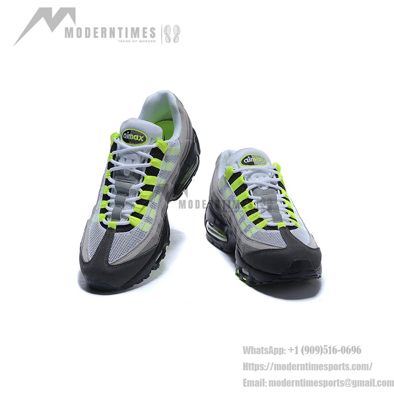 Nike Air Max 95 Essential 554970-071 in Gray and Neon Green