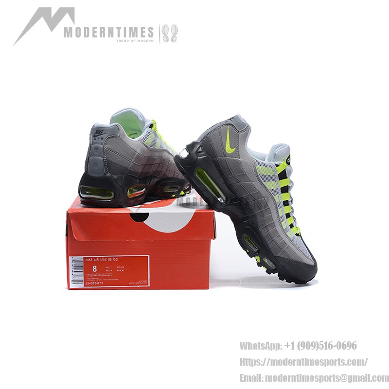 Nike Air Max 95 Essential 554970-071 in Gray and Neon Green