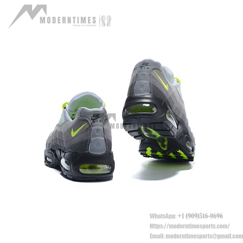 Nike Air Max 95 Essential 554970-071 in Gray and Neon Green