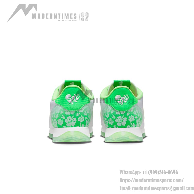 꽃무늬 디테일과 생동감 있는 그린 포인트가 돋보이는 Nike x Doernbecher Cortez White Green FZ3020-919