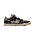 Nike x Travis Scott Dunk Low Premium QS 'Cactus Jack' CT5053-001 - Cowboy-Inspired Sneakers in Black, Brown, and Blue