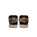 Nike x Travis Scott Dunk Low Premium QS 'Cactus Jack' CT5053-001 - Cowboy-Inspired Sneakers in Black, Brown, and Blue