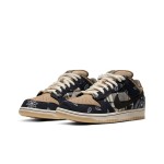 Nike x Travis Scott Dunk Low Premium QS 'Cactus Jack' CT5053-001 - Cowboy-Inspired Sneakers in Black, Brown, and Blue