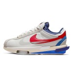 Nike x sacai Zoom Cortez SP OG DQ0581-100 - Modern Red, White, and Blue Sneakers with Zoom Cushioning