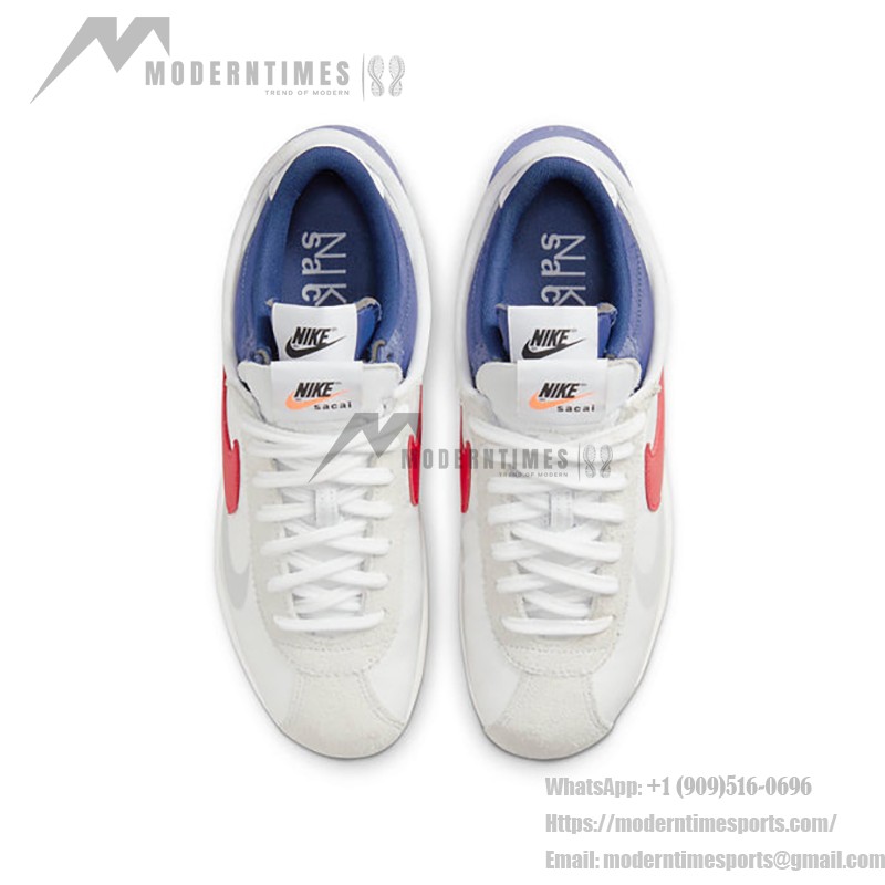 Nike x sacai Zoom Cortez SP OG DQ0581-100 - Modern Red, White, and Blue Sneakers with Zoom Cushioning