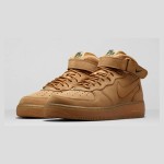 Nike Air Force 1 Mid 'Flax' 715889-200 - Wheat Suede Mid-Top Sneakers for Fall and Winter