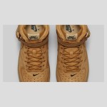 Nike Air Force 1 Mid 'Flax' 715889-200 - Wheat Suede Mid-Top Sneakers for Fall and Winter