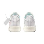 OFF-WHITE x Nike Air Force 1 Low 'AF100' AO4297-100 - Weiße Sneaker mit metallischem Silber Swoosh