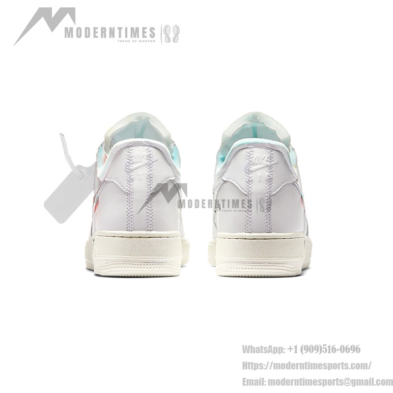 OFF-WHITE x Nike Air Force 1 Low 'AF100' AO4297-100 - White Sneakers with Metallic Silver Swoosh