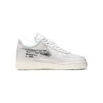 OFF-WHITE x Nike Air Force 1 Low 'AF100' AO4297-100 - White Sneakers with Metallic Silver Swoosh