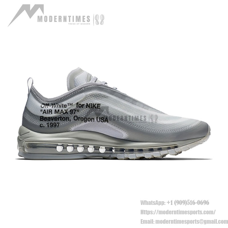 Nike x Off-White Air Max 97 AJ4585-012 Transparent Design with Multi-Color Swoosh