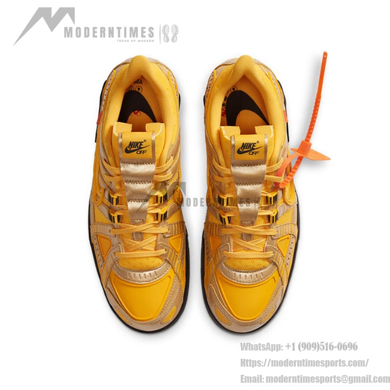 OFF-WHITE x Nike Air Rubber Dunk ‘University Gold’ CU6015-700 한정판 스니커