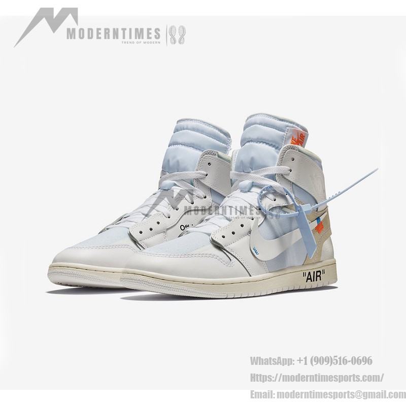 Off-White x Air Jordan 1 White "The Ten" AQ0818-100 Limited Edition Sneaker by Virgil Abloh