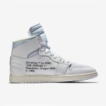 Off-White x Air Jordan 1 White "The Ten" AQ0818-100 Limited Edition Sneaker by Virgil Abloh