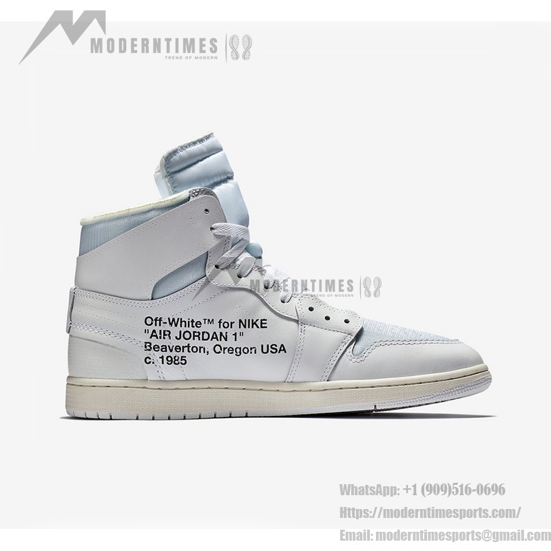 Off-White x Air Jordan 1 White "The Ten" AQ0818-100 Limited Edition Sneaker by Virgil Abloh