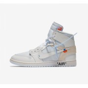 Off-White x Air Jordan 1 화이트 "The Ten" AQ0818-100 - 버질 아블로의 리미티드 에디션 해체 디자인 스니커즈