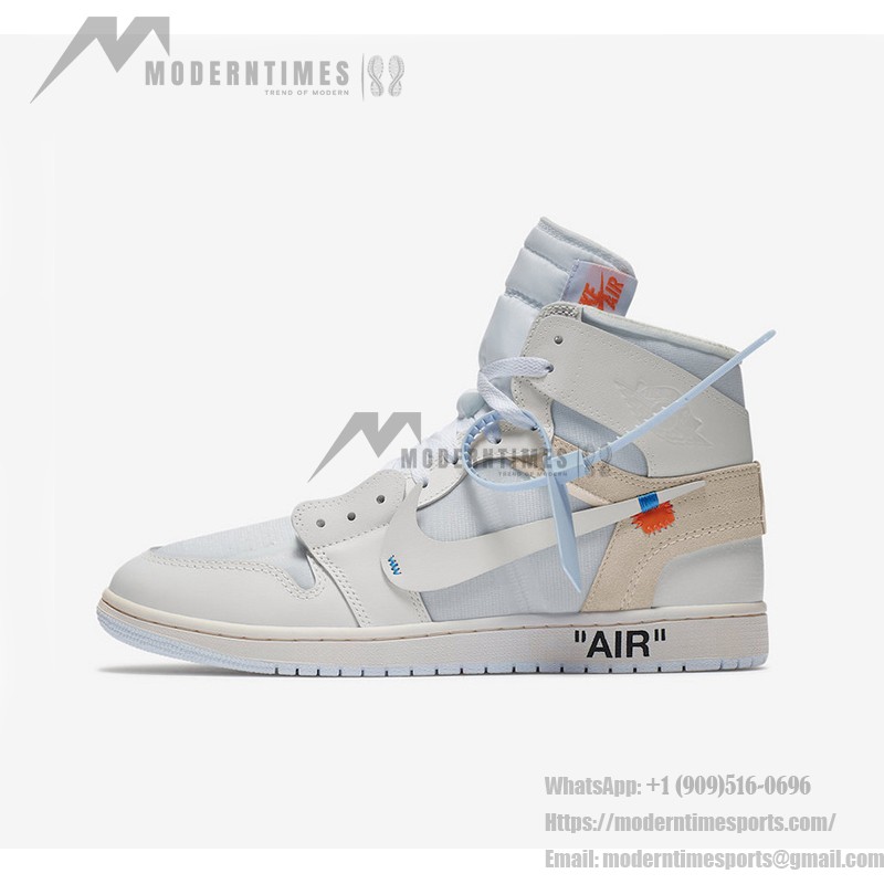 Off-White x Air Jordan 1 White "The Ten" AQ0818-100 Limited Edition Sneaker by Virgil Abloh