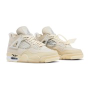 Off-White x Air Jordan 4 "Sail" CV9388-100 - Exclusive Women's Sneaker in Elegant Neutral Tones