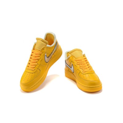 Off-White x Nike Air Force 1 Low "University Gold" DD1876-700 Premium Gold Sneakers | Iconic Collaboration