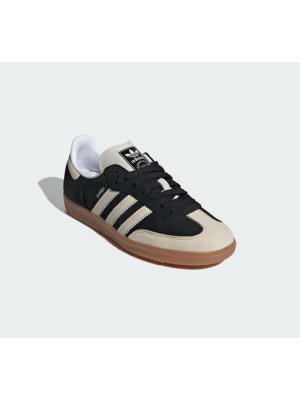 Adidas Samba OG IE5836 – Stylische Schwarze und Beigefarbene Sneaker mit Gummisohle für Retro Streetstyle