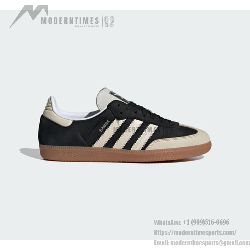 Adidas Samba OG IE5836 black and beige sneakers with gum sole