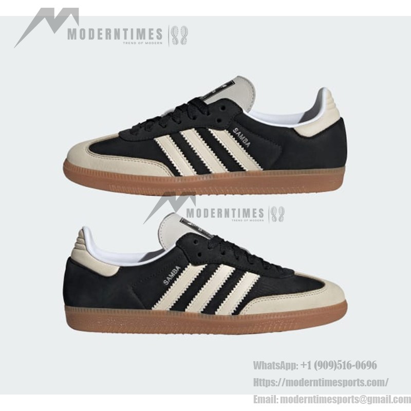 Adidas Samba OG IE5836 black and beige sneakers with gum sole