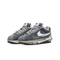 Sacai x Nike Cortez 4.0 Iron Grey DQ0581-001 - Modern Grey Sneakers with Unique Layered Design and Zoom Air Technology