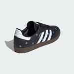 Adidas Samba OG IF4397 Black Retro Sneakers with Blue Floral Embroidery