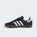 Adidas Samba OG IF4397 Black Retro Sneakers with Blue Floral Embroidery