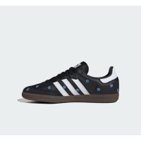 Adidas Samba OG IF4397 - Black Retro Sneakers with Blue Floral Embroidery | Stylish & Comfortable Everyday Shoes