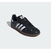 Adidas Samba OG IF4397 - Black Retro Sneakers with Blue Floral Embroidery | Stylish & Comfortable Everyday Shoes