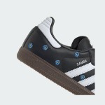 Adidas Samba OG IF4397 Black Retro Sneakers with Blue Floral Embroidery