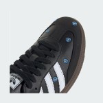 Adidas Samba OG IF4397 Black Retro Sneakers with Blue Floral Embroidery