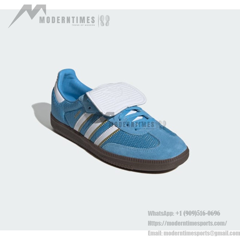 Adidas Samba OG IE9170 Blaue Retro-Sneaker mit Weißen Streifen